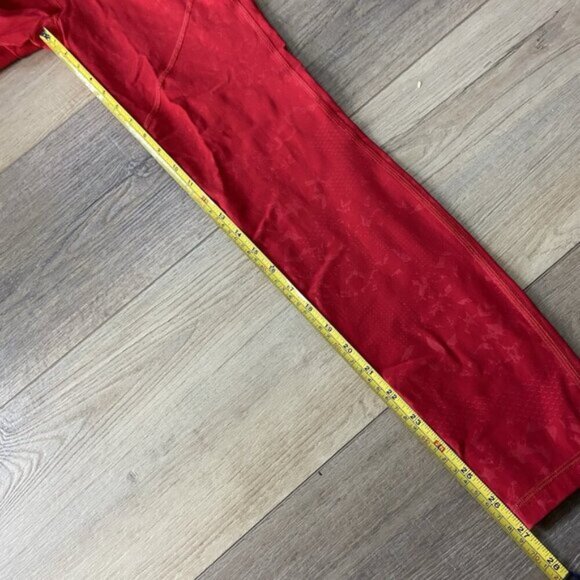 Lululemon Stronger as One Tight 28" *lululemon X Barrys Bootcamp Emboss Dark Red - Picture 9 of 13